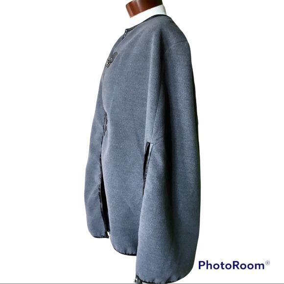 Torrid Marled Knit Faux Leather Trim Cape One Size - Picture 3 of 5